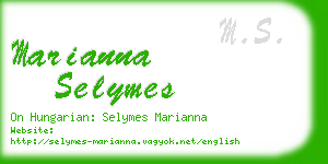 marianna selymes business card